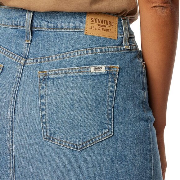 Signature Denim Women's Heritage Maxi Skirt Size 12 - Soft & Stretchy - Picture 5 of 7